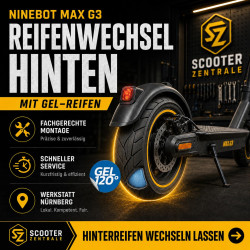 Ninebot MAX G3 GEL-Reifenwechsel hinten – E-Scooter Werkstatt Nürnberg