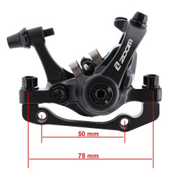 Bremssattel DB680/RT004-M01 mechanisch L 70mm schwarz [Zoom] - Mit Halterung F160/R140 | E-Scooter Werkstatt Nürnberg