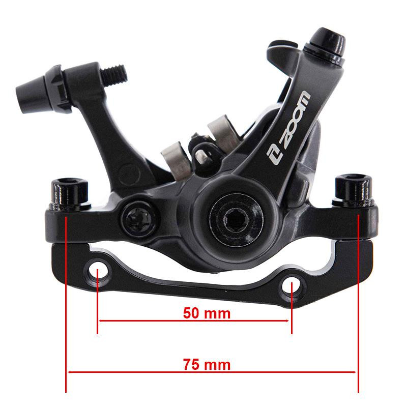 Bremssattel DB680/RT004-M01 mechanisch L 70mm schwarz [Zoom] - Mit Halterung F160/R140 | E-Scooter Werkstatt Nürnberg