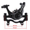 Schwarz Mechanische Bremssattel DB680/RT004-M02 L 70mm [Zoom] - Mit Halterung F180/R160 | E-Scooter Werkstatt Nürnberg