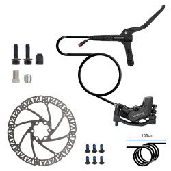 Karasawa Hydraulikbremsen-Kit hinten - 4 Kolben - 1,55 m - Bremsscheibe 180 | E-Scooter Werkstatt Nürnberg