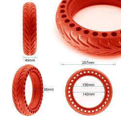 Vollgummirad Durchbohrt 8 5x2 6 1 B34 Rot