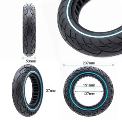 Ultraleicht Vollgummirad 10x2,125-6,1/B34 - blaue Linie [Nedong]