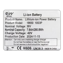 Akku 36v 7,8 Ah für Xiaomi M365/1S/Essential/MI3 Ewheel