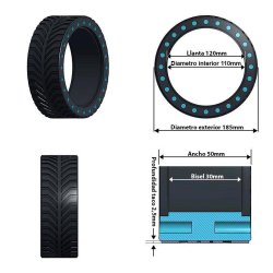 Massivrad durchbrochen 8x2-5/B30 (Nicht gültig für Xiaomi)
