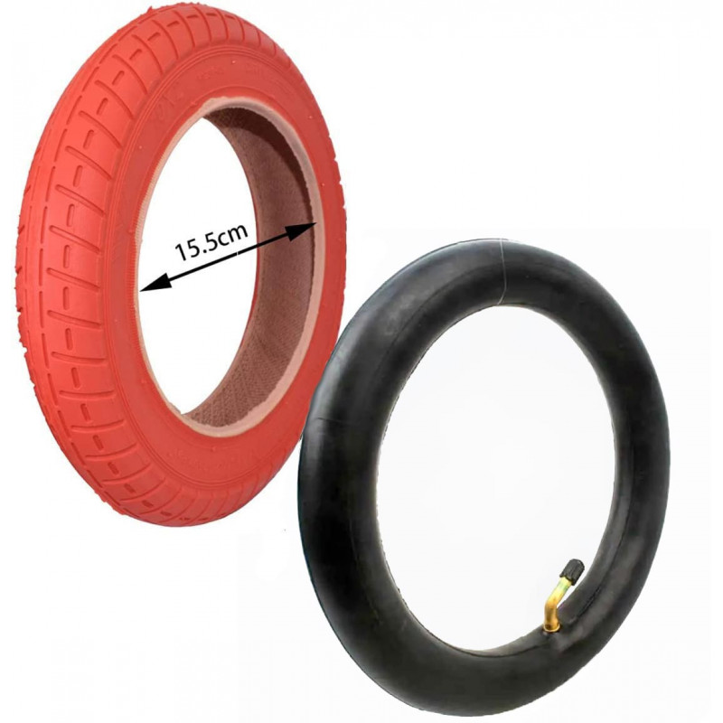 SoFlow SO4 E-Scooter PRO 1. und 2. GEN Ersatz Schlauch+Reifen Rot Set 10x2 Zoll