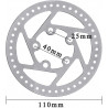 E-Scooter Bremse Bremsscheibe passend für Digger ES3 mit Schrauben für Hinten