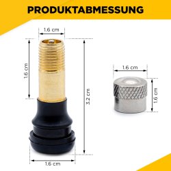 Tubeless Ventile 2-er Set für Ninebot Max G30, G2, F-Serie, Trittbrett, VMAX VX2