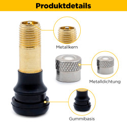 Tubeless Ventile 2er Set Ninebot G30 G2 VMAX VX2 | E-Scooter Ersatzteile