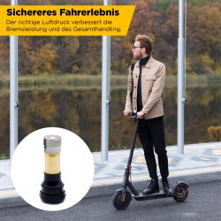 Tubeless Ventile 2-er Set für Ninebot Max G30, G2, F-Serie, Trittbrett, VMAX VX2