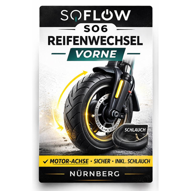 SoFlow SO6 Reifenwechsel vorne – E-Scooter Werkstatt Nürnberg