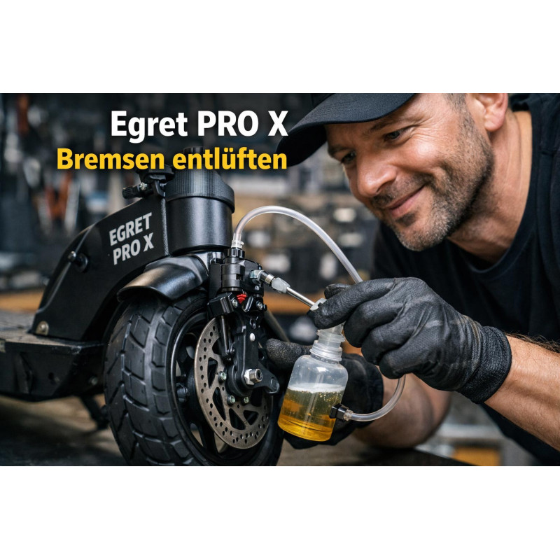 Egret PRO X Bremse entlüften hinten Nürnberg – E-Scooter Werkstatt