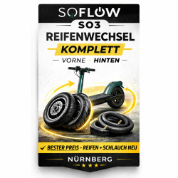 SoFlow SO3 Reifenwechsel vorne & hinten – E-Scooter Werkstatt Nürnberg