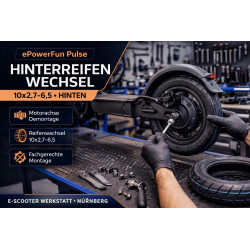 ePowerFun Pulse Hinterreifen Wechsel ohne Reifen 10x2,7-6,5 | E-Scooter Werkstatt Nürnberg