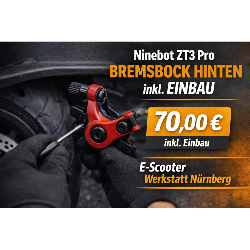 Ninebot ZT3 Pro Bremsbock hinten inkl. Einbau – E-Scooter Werkstatt Nürnberg