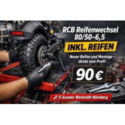 RCB Reifenwechsel 80/50-6,5 inkl. Reifen – E-Scooter Werkstatt Nürnberg