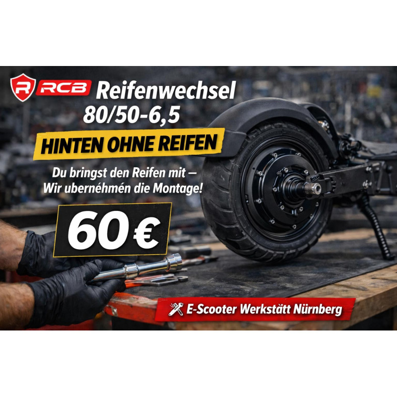 RCB Reifenwechsel hinten ohne Reifen für 60 Euro inkl. Motorachsen-Service. Jetzt Termin buchen in Nürnberg.