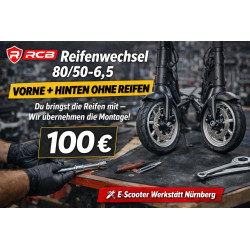 RCB Reifenwechsel vorne und hinten ohne Reifen – E-Scooter Werkstatt Nürnberg