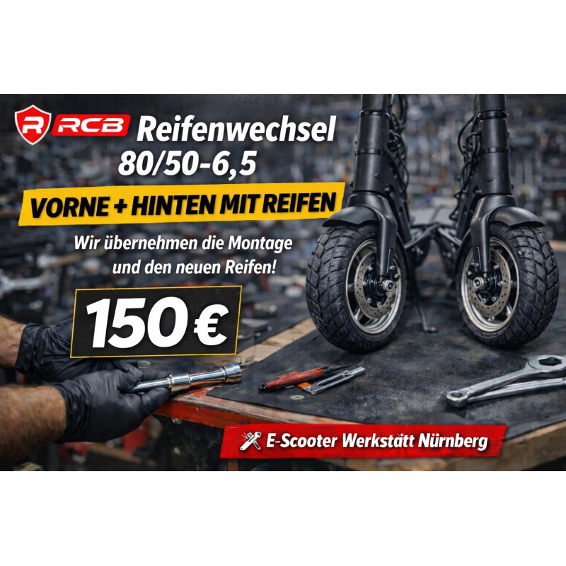 RCB Reifenwechsel vorne und hinten inkl. Reifen – E-Scooter Werkstatt Nürnberg