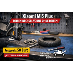 Xiaomi Mi5 Plus Reifenwechsel vorne ohne Reifen – E-Scooter Werkstatt Nürnberg
