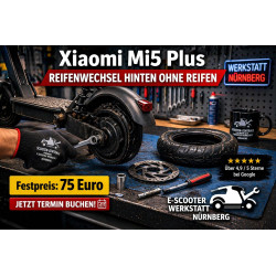 Xiaomi Mi5 Plus Reifenwechsel hinten ohne Reifen – E-Scooter Werkstatt Nürnberg