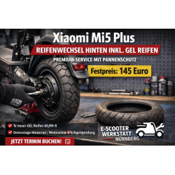 Xiaomi Mi5 Plus Reifenwechsel hinten inkl. GEL Reifen – E-Scooter Werkstatt Nürnberg
