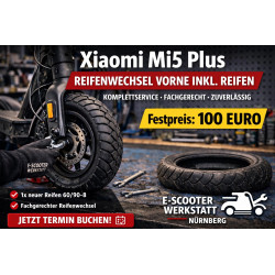 Xiaomi Mi5 Plus Reifenwechsel vorne inkl. Reifen – E-Scooter Werkstatt Nürnberg