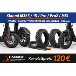Xiaomi M365 / 1S / Essential / Pro / Pro2 / Mi3 Vorder- & Hinterreifen Wechsel inkl. Reifen+Schlauch – E-Scooter Werkstatt Nürnb