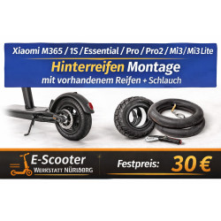 Xiaomi M365 / 1S / Pro / Pro2 / Mi3 Hinterreifen Montage mit vorhandenem Reifen+Schlauch – E-Scooter Werkstatt Nürnberg