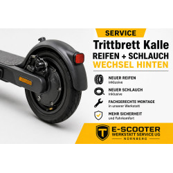 Trittbrett Kalle Reifen Schlauch Wechsel hinten | E-Scooter Werkstatt Nürnberg