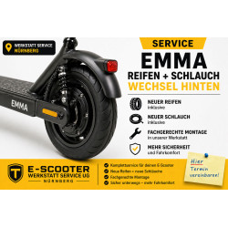 Trittbrett Emma Reifen Schlauch Wechsel hinten | E-Scooter Werkstatt Nürnberg