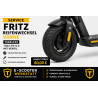 Trittbrett Fritz Reifenwechsel vorne | E-Scooter Werkstatt Nürnberg