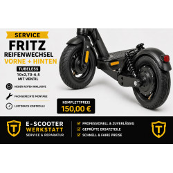 Trittbrett Fritz Reifenwechsel vorne hinten | E-Scooter Werkstatt Nürnberg