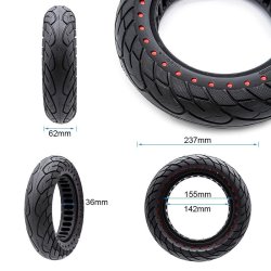 Ultraleicht Vollrad 10x2,5-6,1/B34 - rote Punkte Nedong