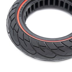 Ultraleicht Vollgummirad 10x2,5-6,1/B34 - rote Linie [Nedong]