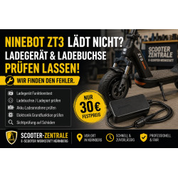 Ninebot ZT3 lädt nicht? Ladegerät prüfen Nürnberg | Scooter-Zentrale