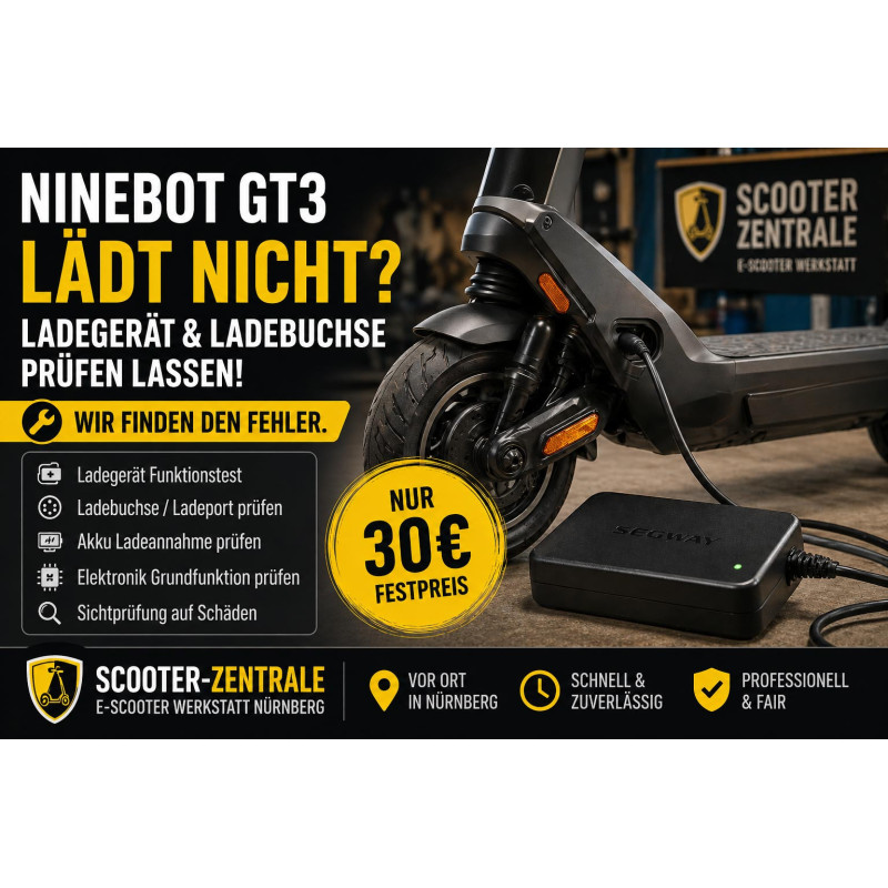 Ninebot GT3 lädt nicht? Ladegerät prüfen Nürnberg