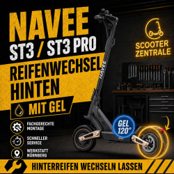 NAVEE ST3 Pro Reifenwechsel hinten mit Gel – E-Scooter Werkstatt Nürnberg